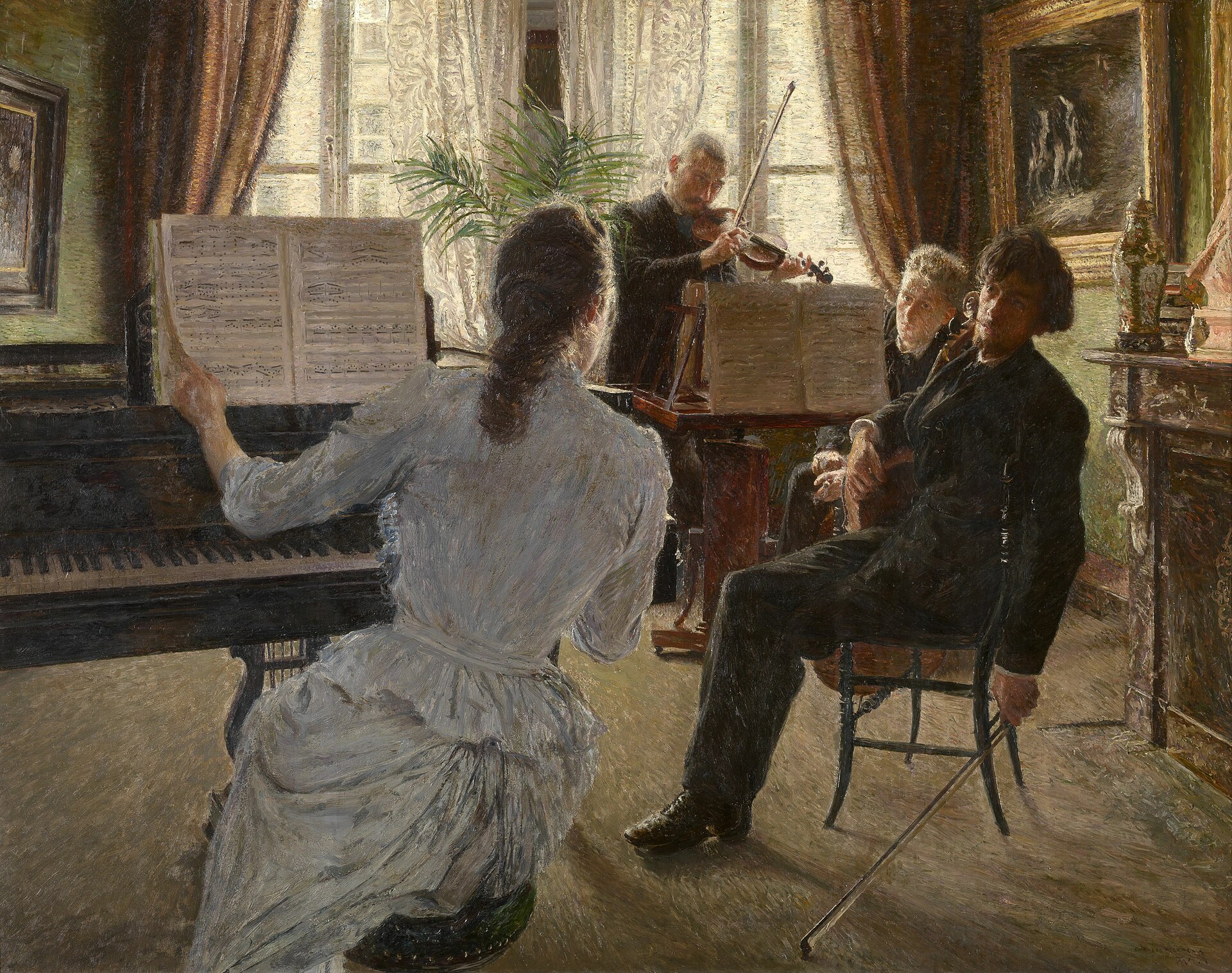 The Quartet by Charles Mertens — public-domain painting from Wikimedia Commons