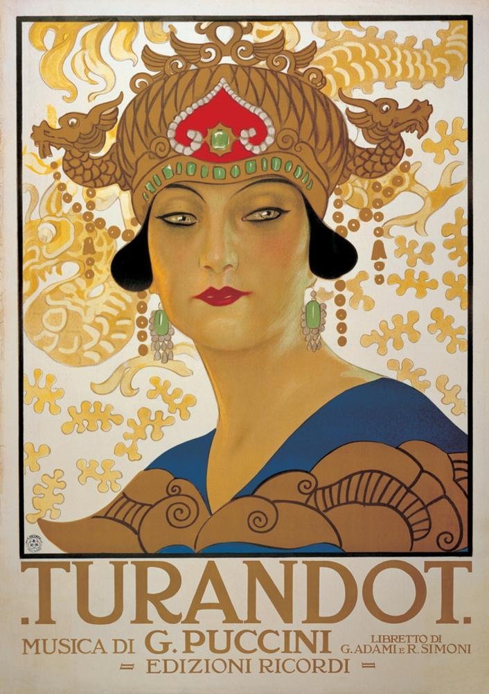Affiche của buổi công diễn Turandot đầu tiên, La Scala 1926 (public domain)